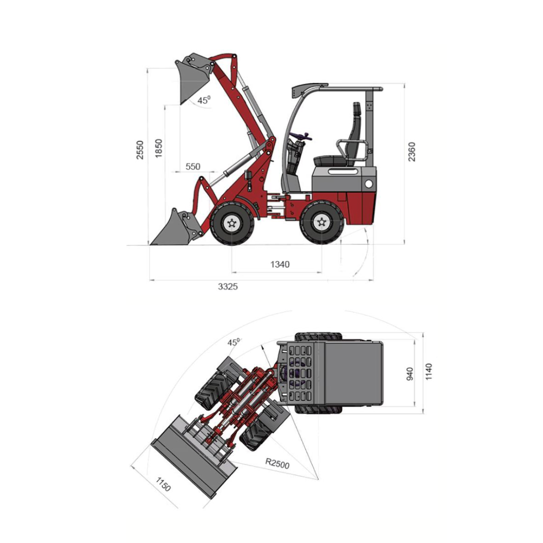 Mini Krautuvas WOLF-750